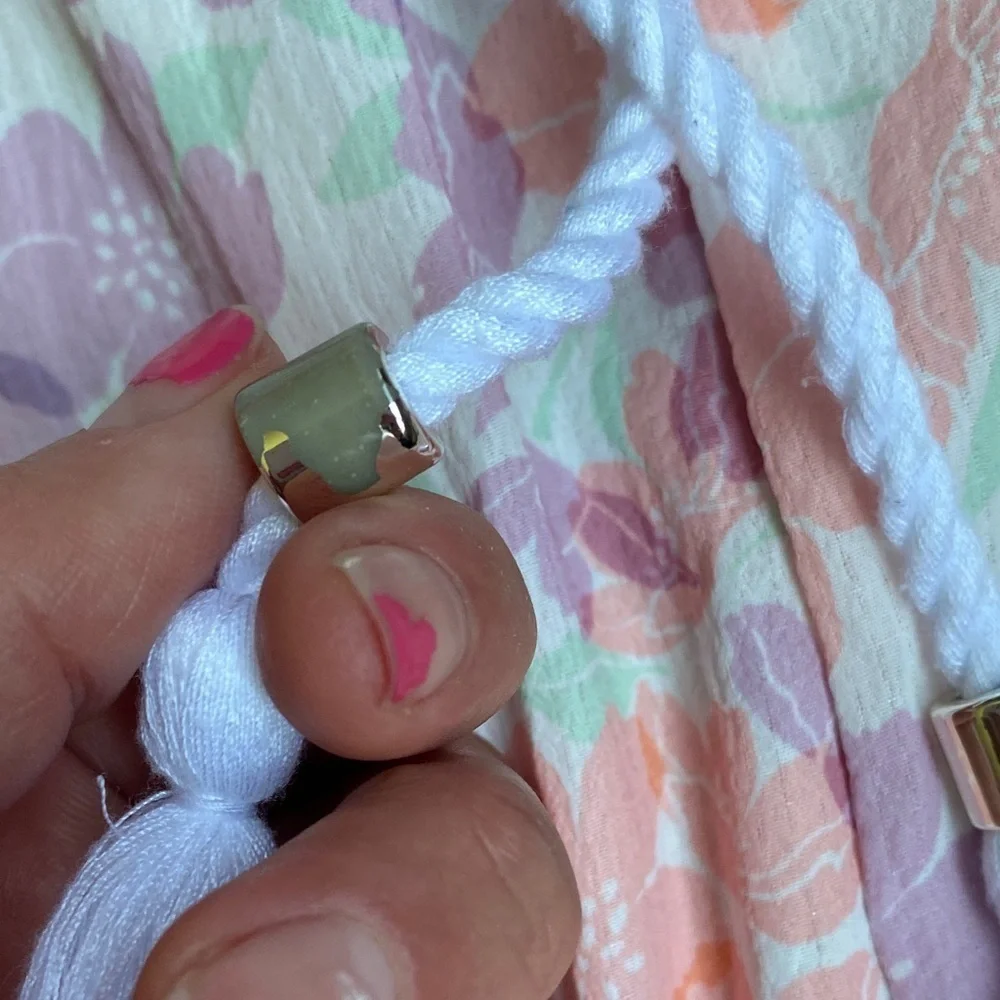 Pastel Floral Kids Romper with Tassel Trim